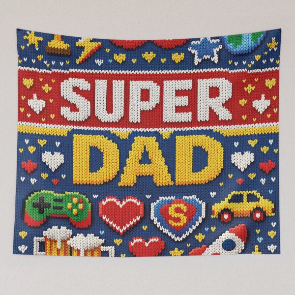Item preview, Super Dad knitting design for hero dads designed and sold by Mauswohn.