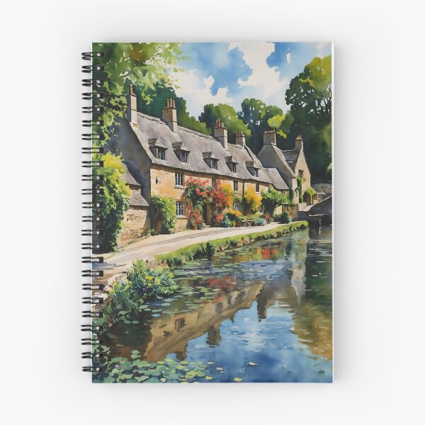 Artikelvorschau, Bibury Village, England, Sommer – Impressionistische englische Landschaftsmalerei entworfen und verkauft von PatternStar.