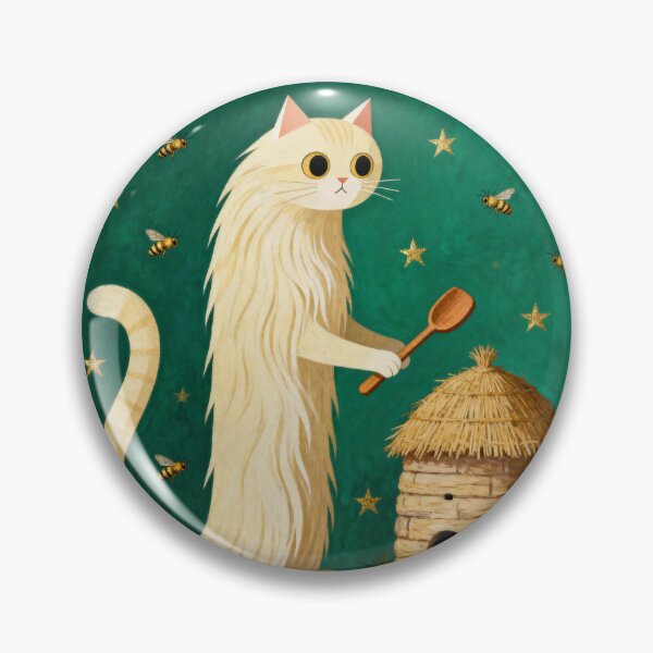 Item preview, Beekeeper Cat Medieval Manuscript Art designed and sold by PictorialWhimsy.