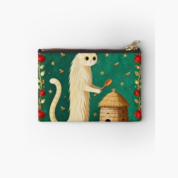 Item preview, Beekeeper Cat Medieval Manuscript Art designed and sold by PictorialWhimsy.