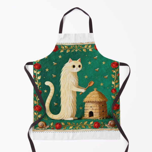 Item preview, Beekeeper Cat Medieval Manuscript Art designed and sold by PictorialWhimsy.