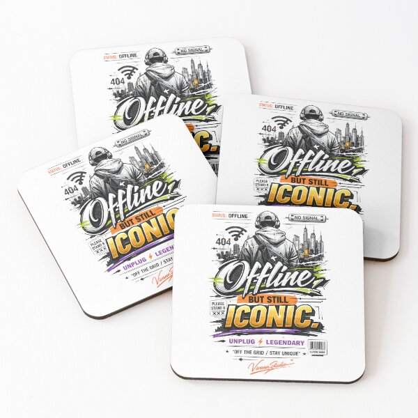 Item preview, Offline But Still Iconic Urban Streetwear Gamer Aesthetic - Digital Detox Motivation Quote Graphic Art by Vivaan Studio designed and sold by Vivaan Studio.