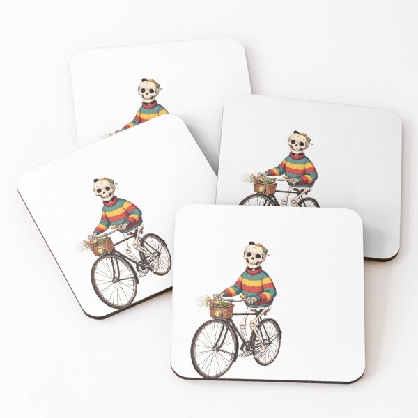 Item preview, Bony cyclist wearing colorful turtleneck and beret against dark backdrop designed and sold by VerizalShop.