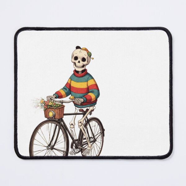 Item preview, Bony cyclist wearing colorful turtleneck and beret against dark backdrop designed and sold by VerizalShop.