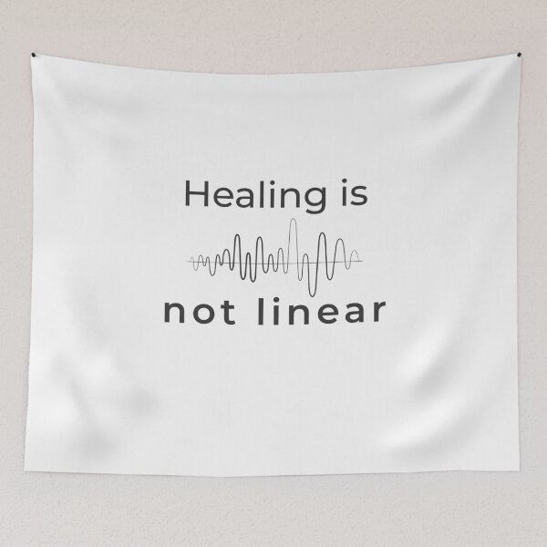 Item preview, Healing is not linear - minimalist motif designed and sold by Bianca Eder - Healing Collection.