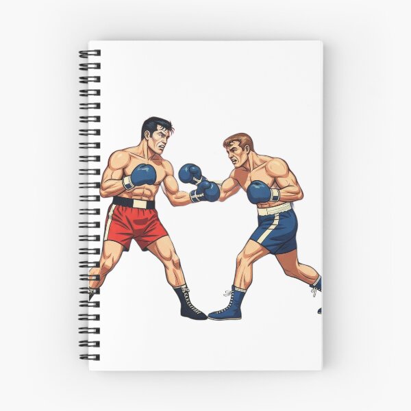 Item preview, Boxer wearing red shorts and blue gloves throwing a punch at his opponent designed and sold by VerizalShop.