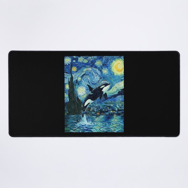 Item preview, Starry Night Orca Ocean Wildlife Painting I designed and sold by Lemon Pepper.