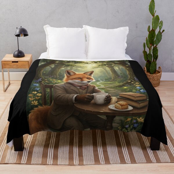 Item preview, A Gentleman Fox's Morning Tea designed and sold by FoxVibes.