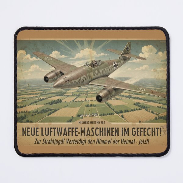 Item preview, Messerschmitt Me 262 Schwalbe – Luftwaffe Jet Fighter 1945 Vintage Poster designed and sold by Jeeklsdotcom.