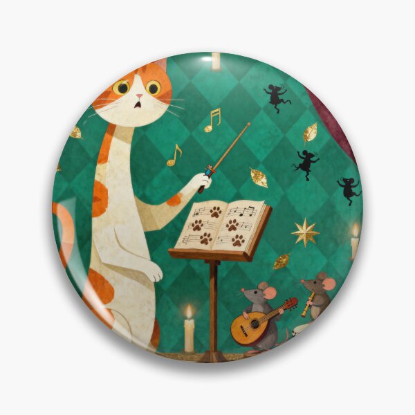 Artikelvorschau, Mittelalterlicher Katzenorchesterdirigent – Lustige Handschriftenkunst entworfen und verkauft von PictorialWhimsy.