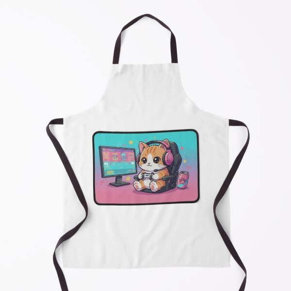 Item preview, Cute Kawaii Gamer Cat with Headphones Sticker designed and sold by NoheParra.