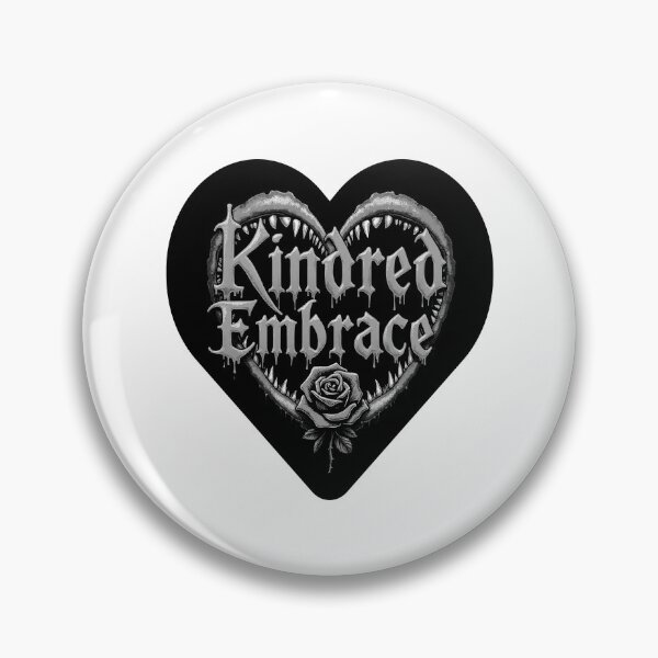 Item preview, Valentine Kindred Embrace Vampire Heart Design- Masquerade Bloodlines Fan Gamer Art (Black & White version) designed and sold by SlightlyUnreal.