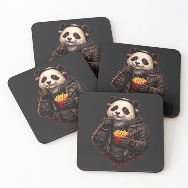 Item preview, Chill Panda Eating Fries – Lo-Fi Streetwear Animal Illustration designed and sold by ColorSplash123.