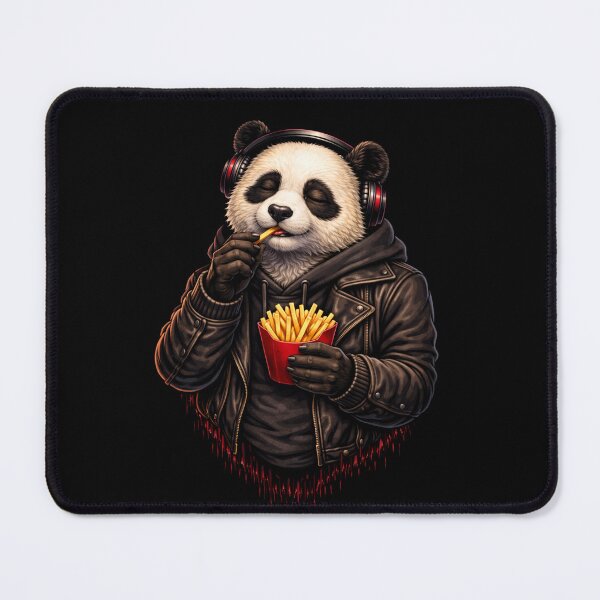 Item preview, Chill Panda Eating Fries – Lo-Fi Streetwear Animal Illustration designed and sold by ColorSplash123.