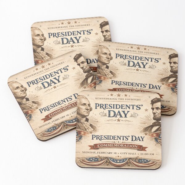 Item preview, Presidents' Day  Founders Commemoration Poster designed and sold by Create Nest.