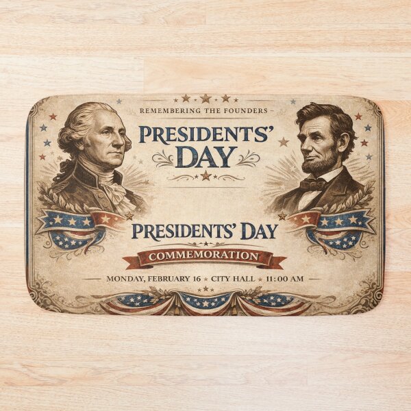 Item preview, Presidents' Day  Founders Commemoration Poster designed and sold by Create Nest.