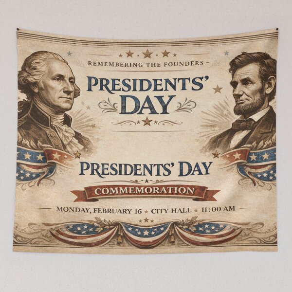 Item preview, Presidents' Day  Founders Commemoration Poster designed and sold by Create Nest.