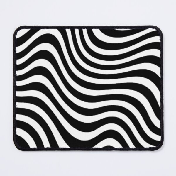 Item preview, Hypnotic Black and White Wavy Lines Abstract Optical Pattern designed and sold by ViursArtsStore.