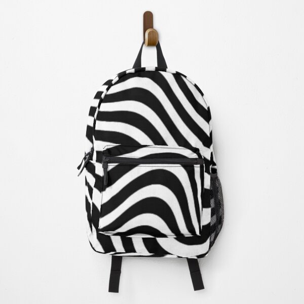 Item preview, Hypnotic Black and White Wavy Lines Abstract Optical Pattern designed and sold by ViursArtsStore.