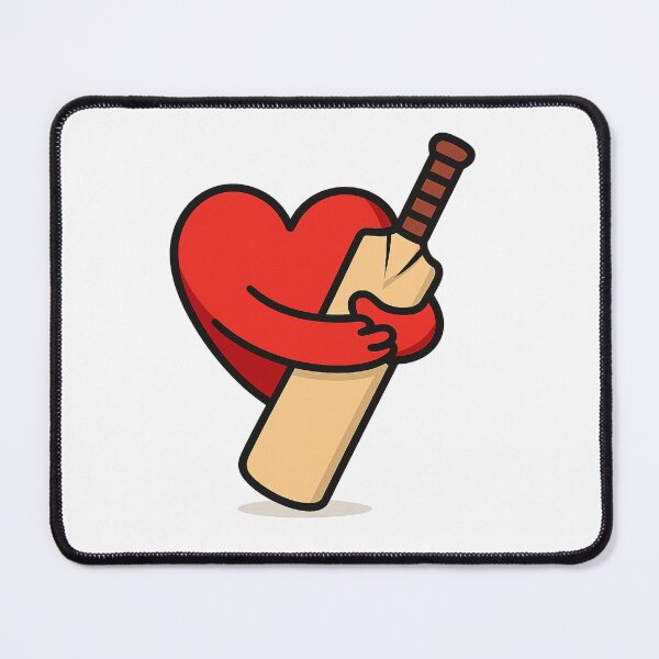 Item preview, Cricket Is a Matter of the Heart – Heart Holding Cricket Bat Illustration | Love for the Game Art designed and sold by thesmilngnature.