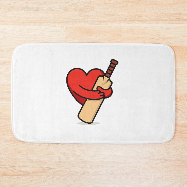 Item preview, Cricket Is a Matter of the Heart – Heart Holding Cricket Bat Illustration | Love for the Game Art designed and sold by thesmilngnature.