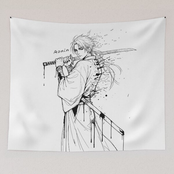 Item preview, Boceto del manga del guapo Ronin: Ronin designed and sold by Shigen16.