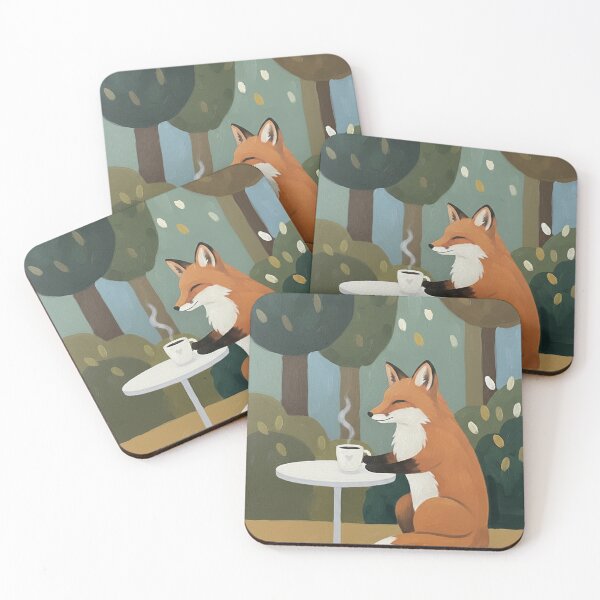 Item preview, The Sophisticated Fox's Coffee Break designed and sold by FoxVibes.