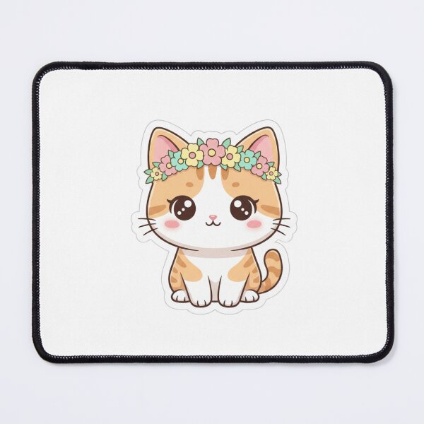 Item preview, Flower Crown Cat Sticker designed and sold by DwmShop.