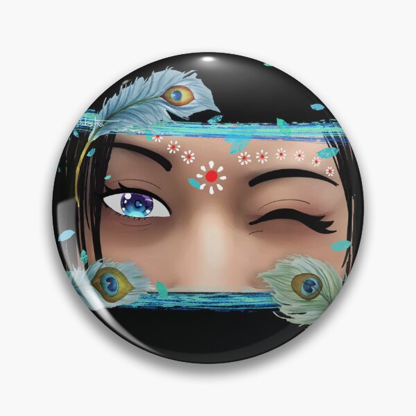 Item preview, Beautiful Radha Rani eyes with Peacock of Krishna designed and sold by Hisi Designs.