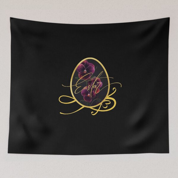 Item preview, Golden Easter Egg with Elegant Purple Iris designed and sold by Siarverse.