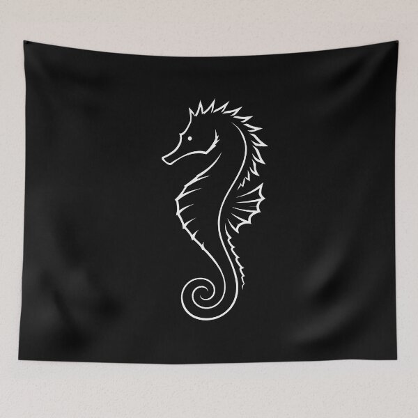 Item preview, Minimalist Seahorse Line Art Silhouette designed and sold by Ombrya.