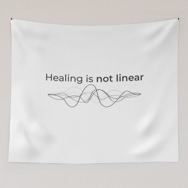Item preview, Healing is not linear - minimalist motif designed and sold by Bianca Eder - Healing Collection.