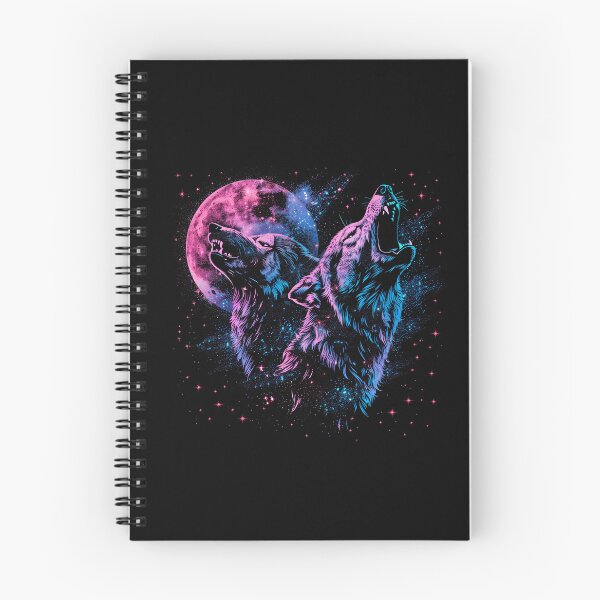 Item preview, Howling Wolves Moon T-Shirt – Neon Galaxy Wolf Desig designed and sold by PSYNOVA.