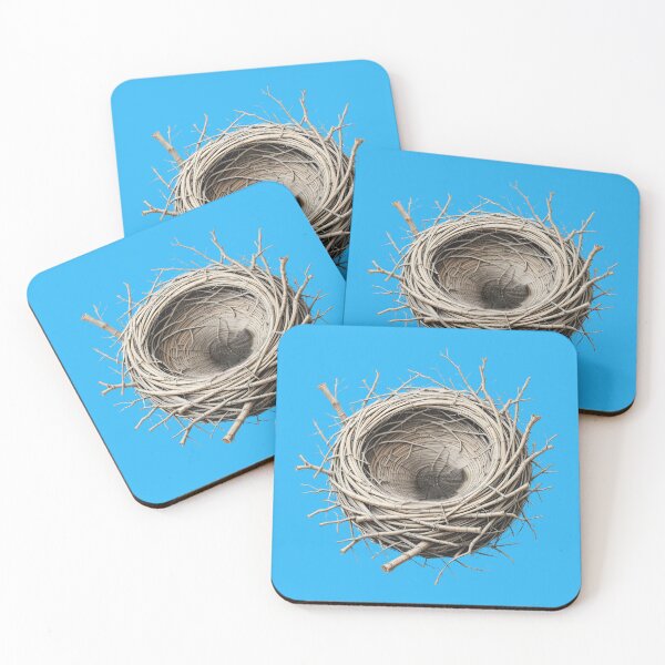 Item preview, Abandoned Bird Nest Study — Quiet Natural History Sketch designed and sold by BloomStudio1.