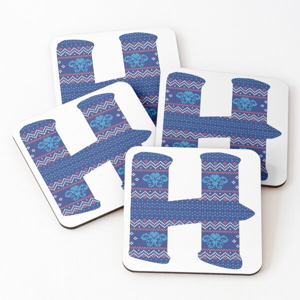 Item preview, Yarn pattern letters in upper “H” of English alphabet on white background designed and sold by WP-7824.