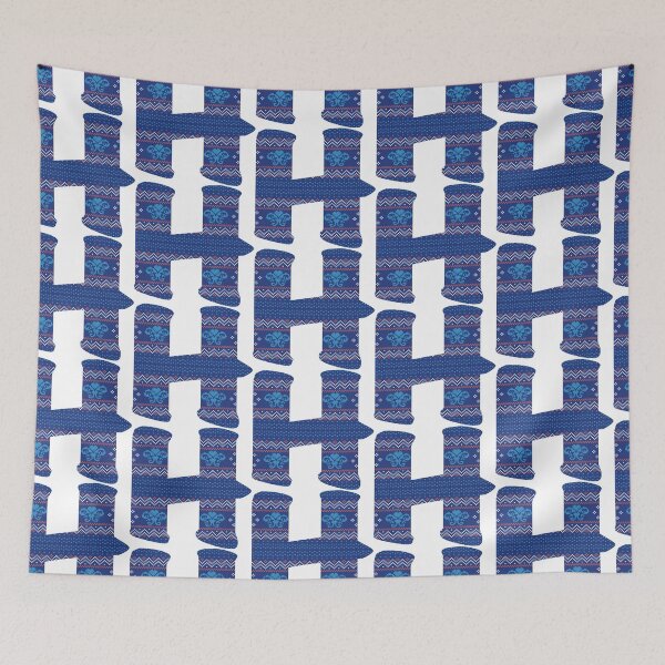 Item preview, Yarn pattern letters in upper “H” of English alphabet on white background designed and sold by WP-7824.