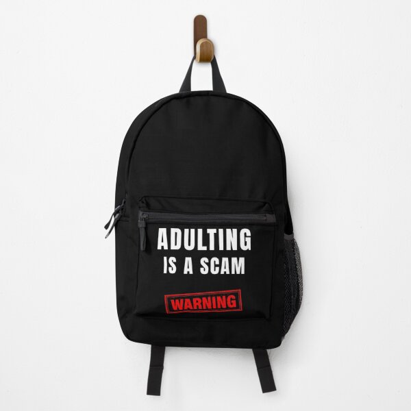 Item preview, Adulting Is a Scam – Warning Funny Adult Humor Design designed and sold by MOKRONOS.