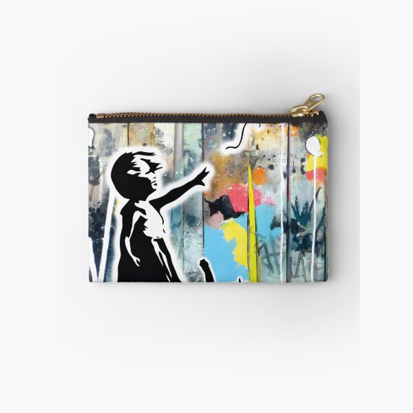 Item preview,  Banksy Graffiti Cat and Balloons Girls designed and sold by PurrfectHome.