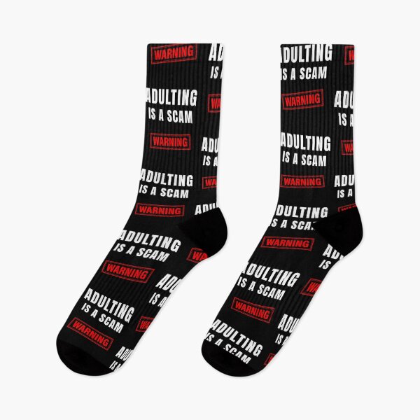 Item preview, Adulting Is a Scam – Warning Funny Adult Humor Design designed and sold by MOKRONOS.