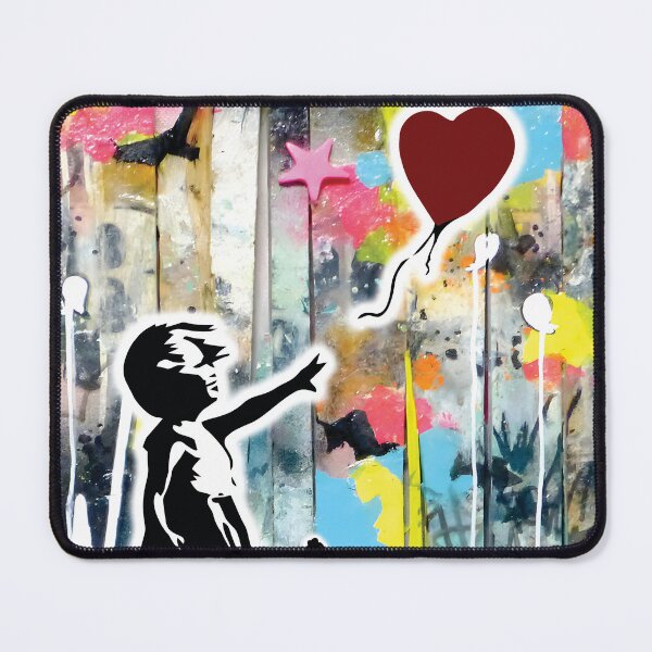 Item preview, Banksy Graffiti Cat and Balloons Girls designed and sold by PurrfectHome.