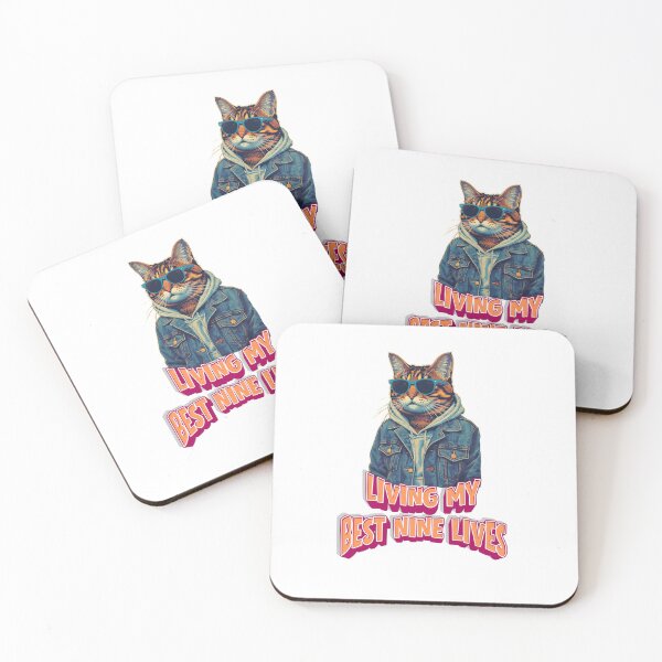 Item preview, Cat: Living my best Nine Lives designed and sold by Sunrise-craft.