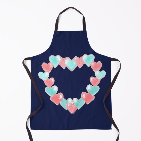 Item preview, Simple and Real Hand-drawn Pink and Blue Hearts Wreath designed and sold by Uplifting Vib'n Design and Decor .