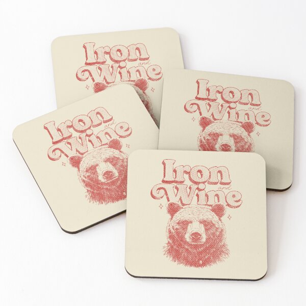 Artikelvorschau, Iron and Wine Vintage Bear Indie Folk T-Shirt entworfen und verkauft von Miaou Studio.