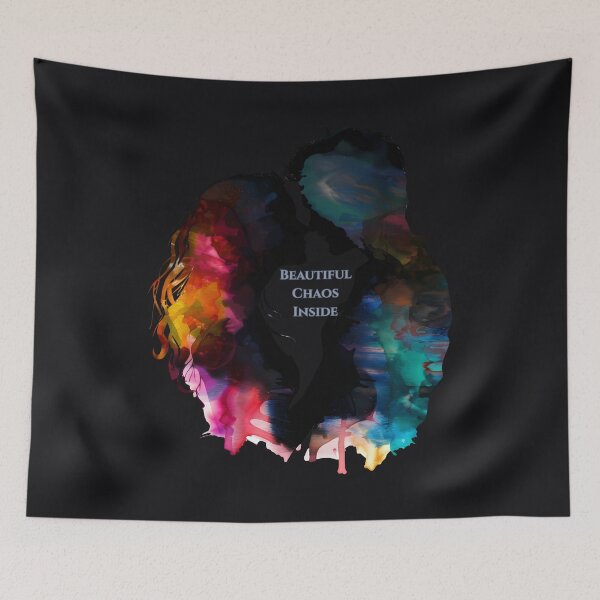 Item preview, Beautiful Chaos Inside – Dark Aesthetic Abstract Face Art designed and sold by Estnesti.