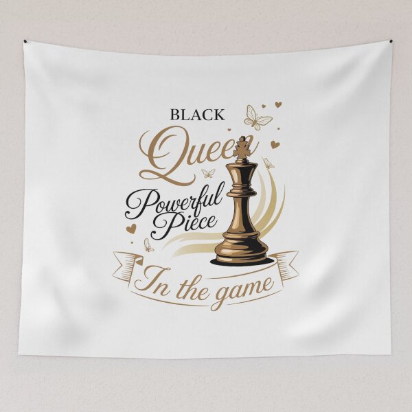 Item preview, Black Queen Powerful Piece In The Game Chess Player designed and sold by CORJIDOG-ART.