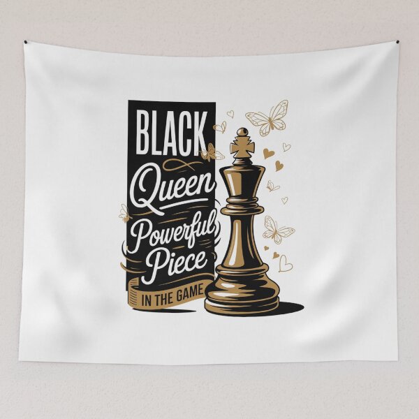 Item preview, Black Queen Powerful Piece In The Game Chess Player designed and sold by CORJIDOG-ART.
