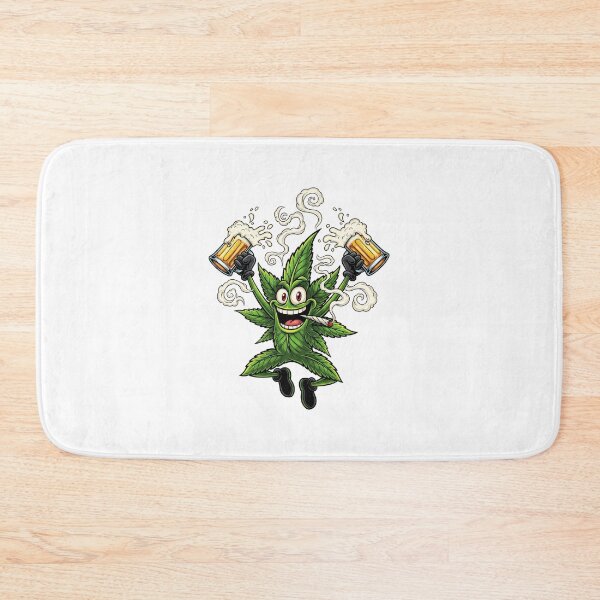 Item preview, High Spirits Cannabis Leaf Mascot Beer Toast Graphic designed and sold by StellasRealm.