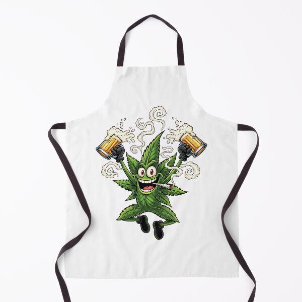 Item preview, High Spirits Cannabis Leaf Mascot Beer Toast Graphic designed and sold by StellasRealm.