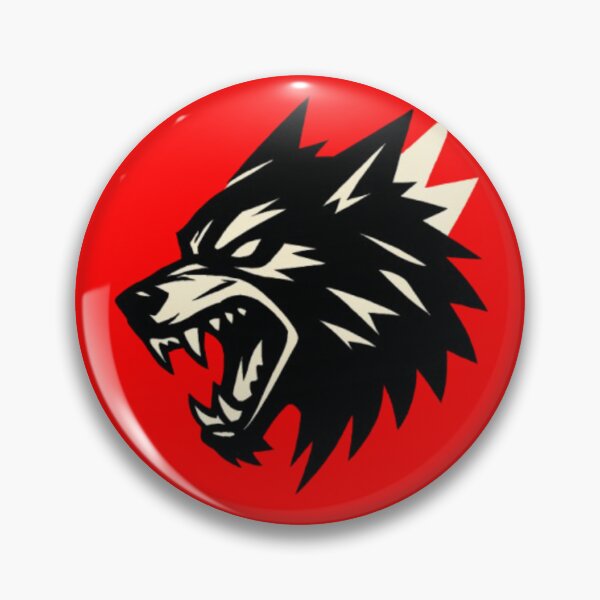 Item preview, Ferocious Wolf Head Silhouette With Raw Power Energy designed and sold by ViursArtsStore.
