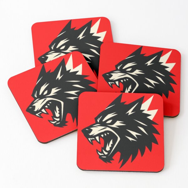 Item preview, Ferocious Wolf Head Silhouette With Raw Power Energy designed and sold by ViursArtsStore.
